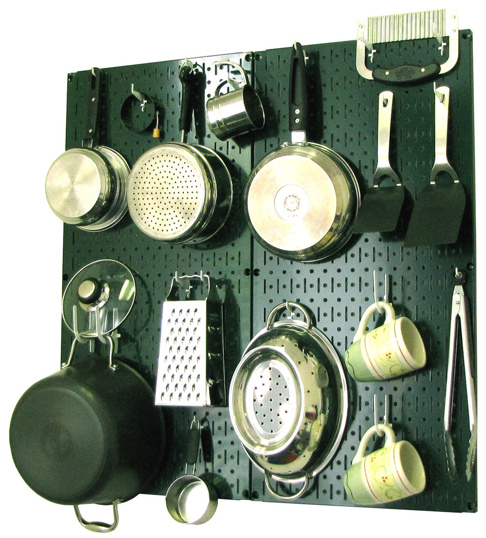 Kitchen Pegboard Organizer Kit Pots & Pans Rack - Pegboard With Hooks