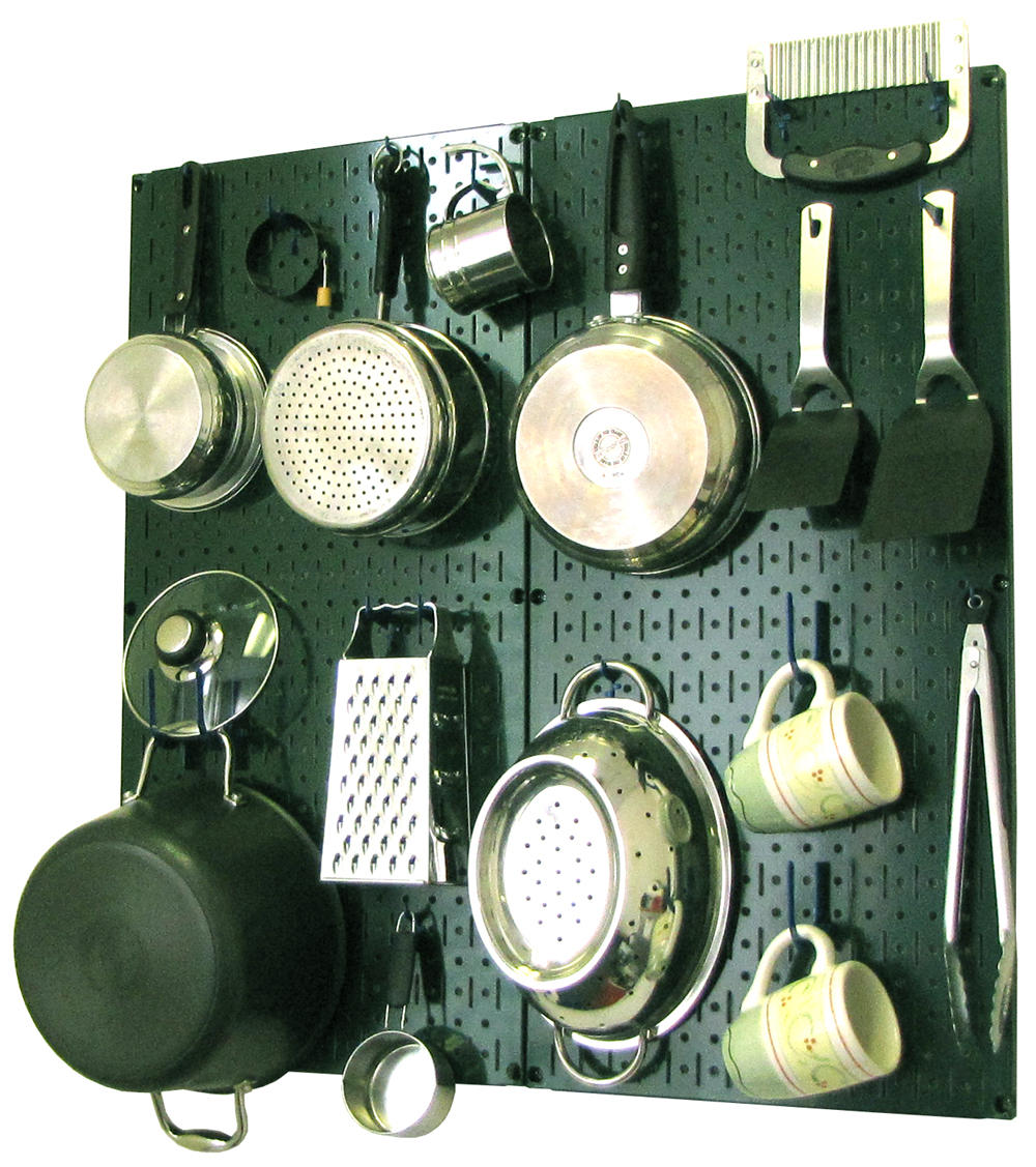 Kitchen Pegboard Organizer Kit Pots & Pans Rack - Pegboard With Hooks