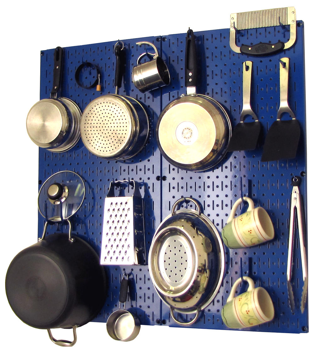 Kitchen Pegboard Organizer Kit Pots & Pans Rack - Pegboard With Hooks