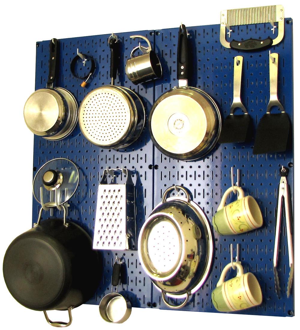 Kitchen Pegboard Organizer Kit Pots & Pans Rack - Pegboard With Hooks