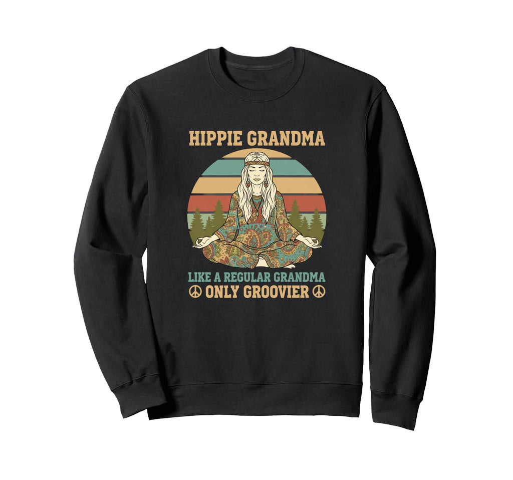 Grandparent Hippie Grandma Boho Sweatshirt - Trendy Graphic Men Women