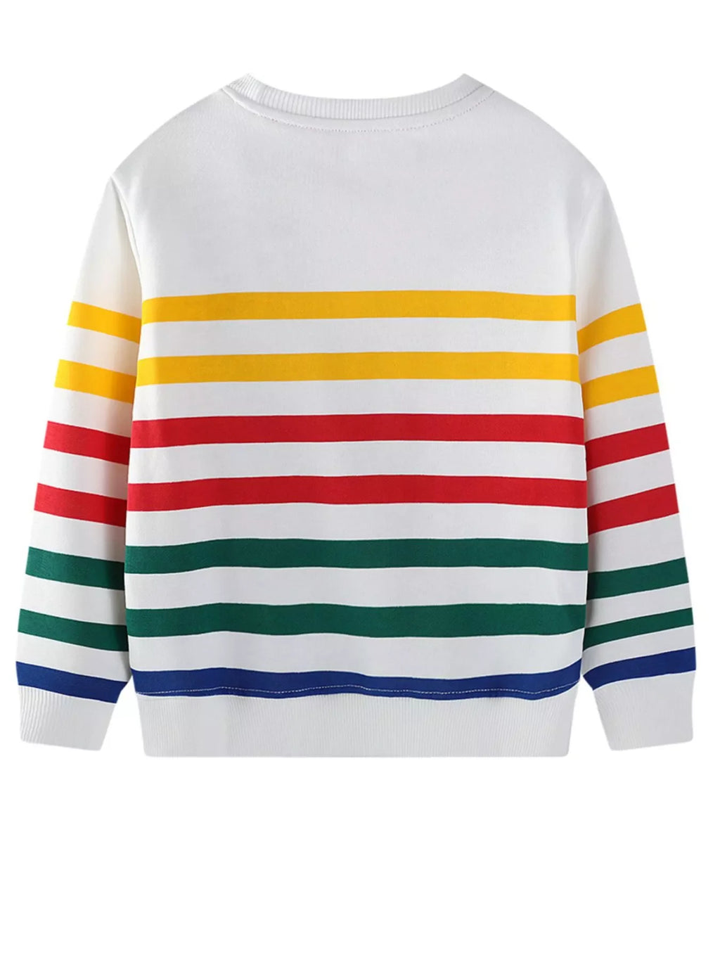 Toddler Boys Cartoon Truck Striped Sweatshirt