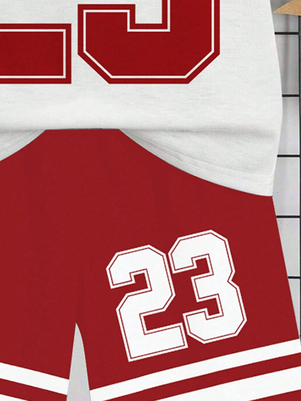 Boys 23 Number Graphic Tee and Shorts Set