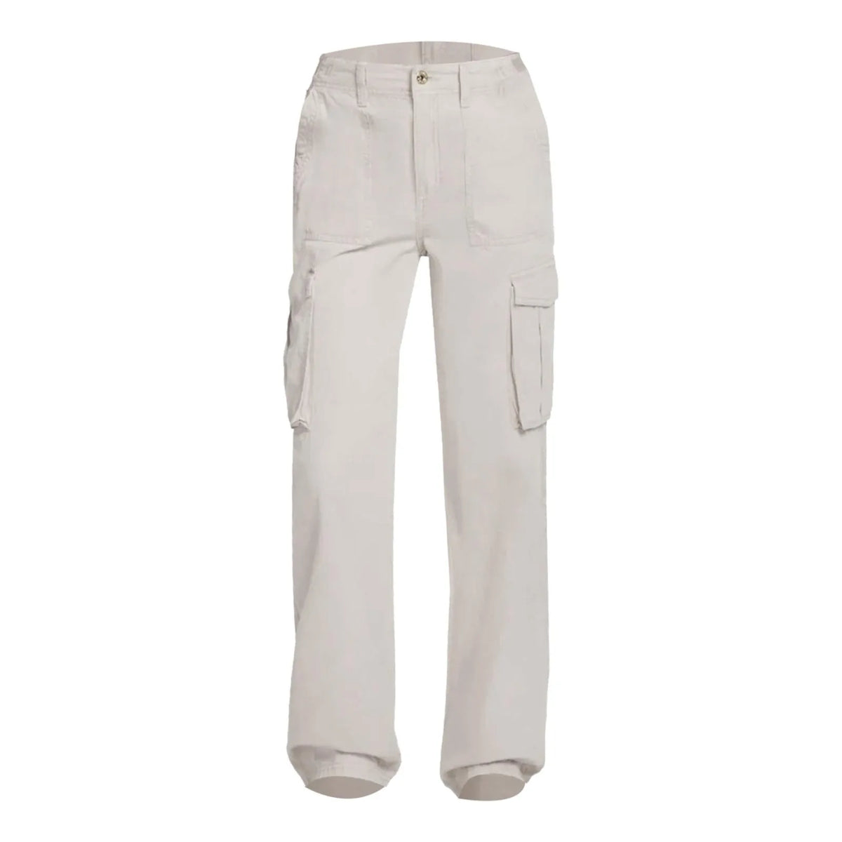 Adjustable Cargo Pants Women Straight Fit Baggy Wide Leg High Waist Pants Pockets Retro Street Style Casual Trousers