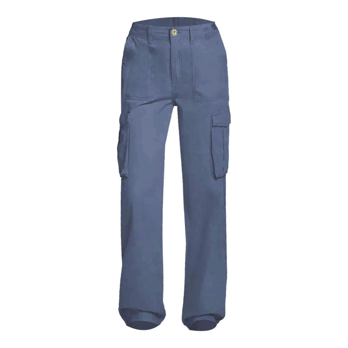 Adjustable Cargo Pants Women Straight Fit Baggy Wide Leg High Waist Pants Pockets Retro Street Style Casual Trousers