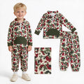 Long sleeves camo deer top pants kids Christmas outfits