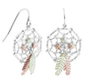 Dreamcatcher - Sterling Silver Black Hills Gold Earrings