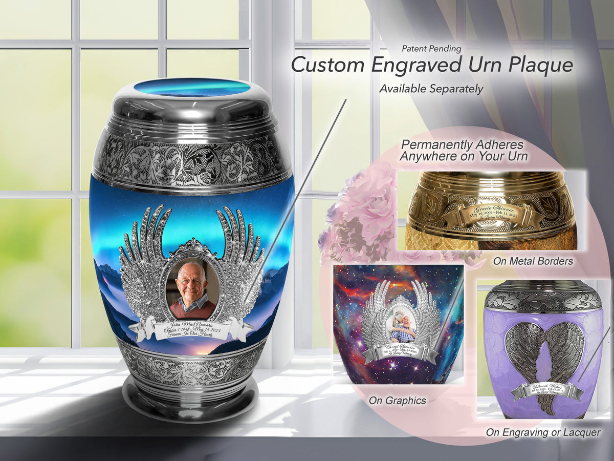 Aurora Borealis Cremation Urns for Human Ashes - Large Adult Funeral Urn