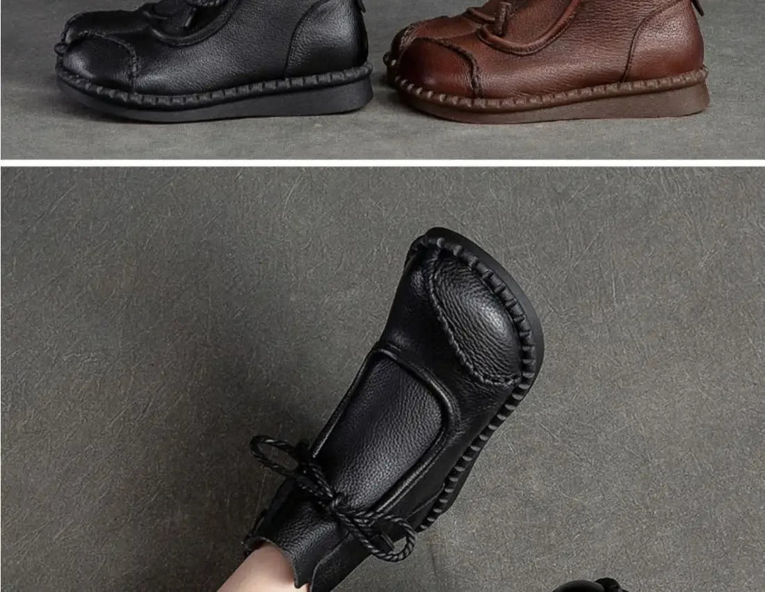 Shoes for Women  Cross-tied Ladies Boot Daily Boots Hot Sale Cotton Shoes Round Toe Comfortable Flat Shoes Women Ankle Boots