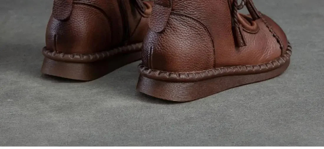 Shoes for Women  Cross-tied Ladies Boot Daily Boots Hot Sale Cotton Shoes Round Toe Comfortable Flat Shoes Women Ankle Boots