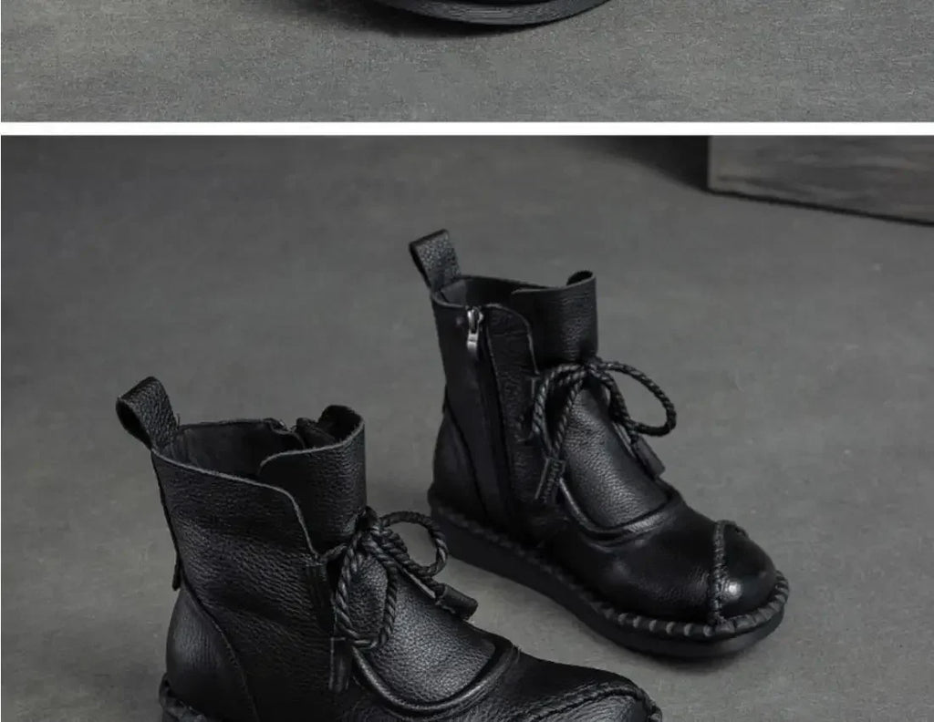 Shoes for Women  Cross-tied Ladies Boot Daily Boots Hot Sale Cotton Shoes Round Toe Comfortable Flat Shoes Women Ankle Boots