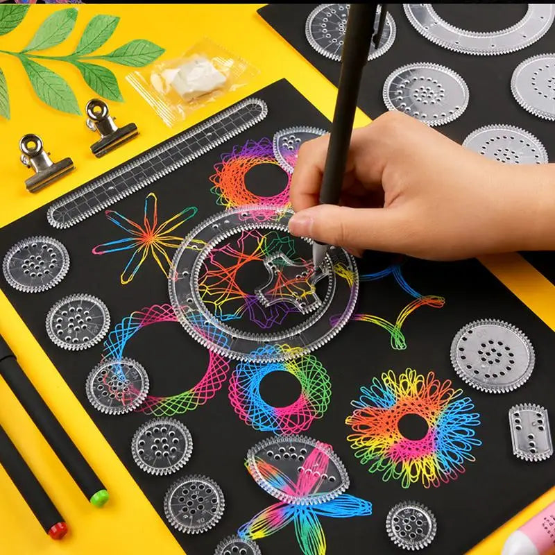 22pcs Drawing Toys Set | Geometric Ruler Mathematical Roulette Art Tool