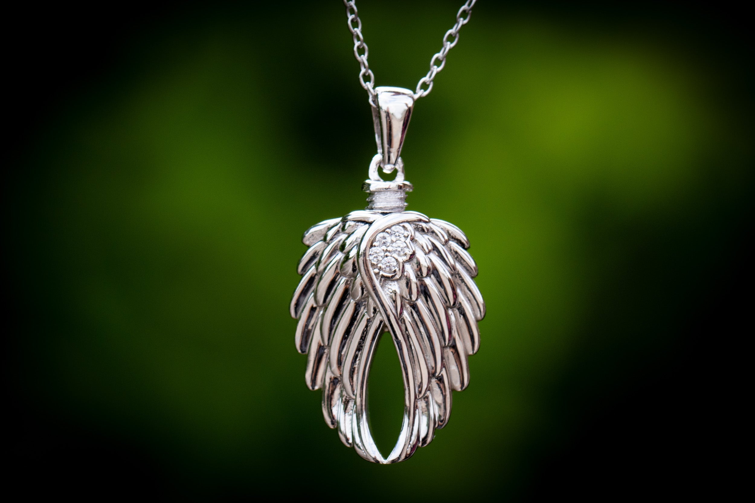 Angel Wings Forever in my Heart Cremation Pendant