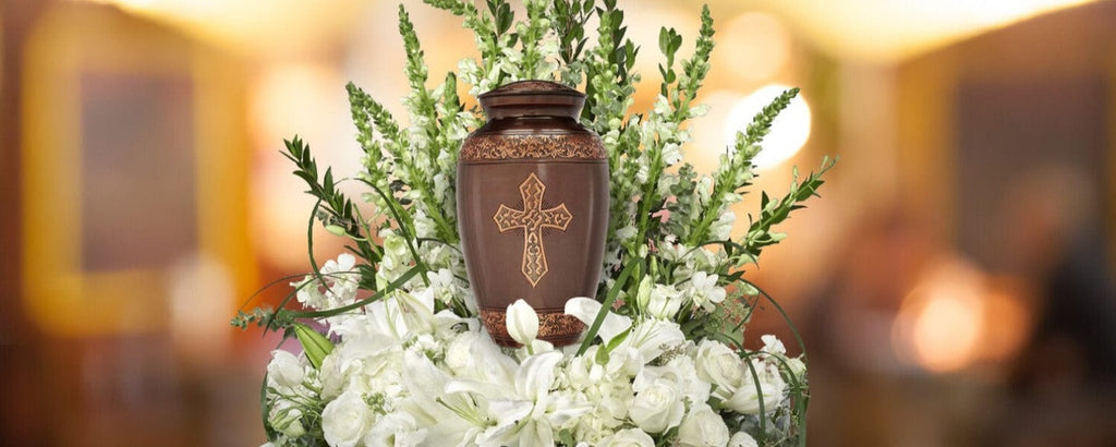 Bronze Cross Extra Large Urn or Companion Urn – Extra Large Urns for Human Ashes | XL Urn & XXL Urn
