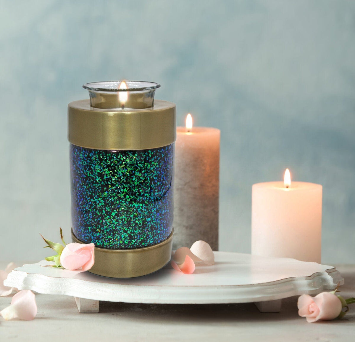 Atlantis Sparkling Light Keepsake Urns – Tiny, Small & Mini Keepsake Urns for Ashes | Cremation Keepsakes