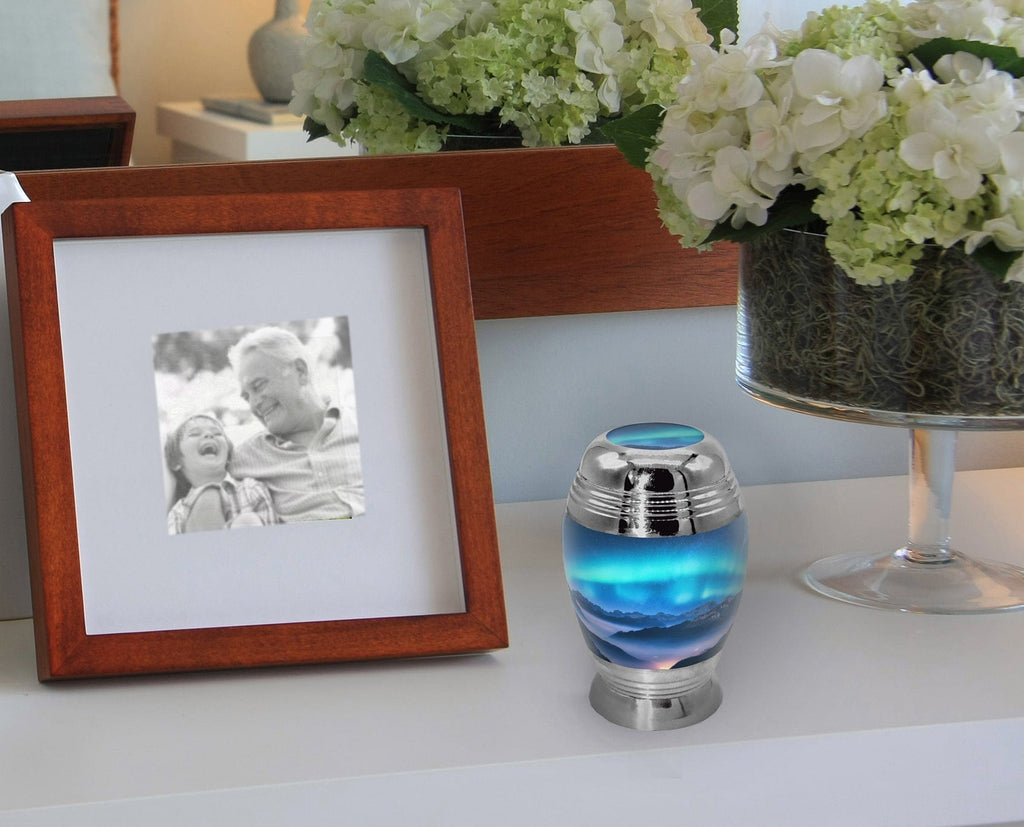 Aurora Borealis Cremation Urns for Human Ashes - Large Adult Funeral Urn