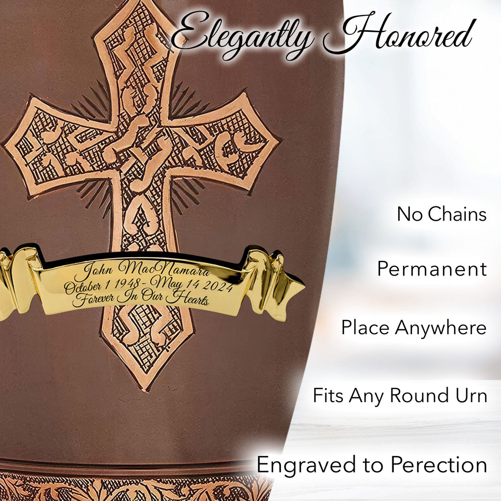 Bronze Cross Extra Large Urn or Companion Urn – Extra Large Urns for Human Ashes | XL Urn & XXL Urn
