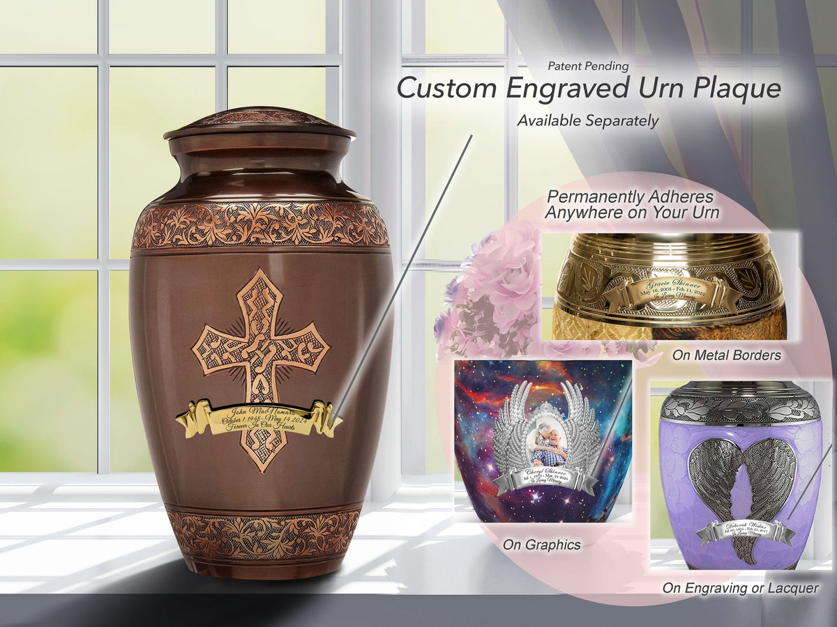 Bronze Cross Extra Large Urn or Companion Urn – Extra Large Urns for Human Ashes | XL Urn & XXL Urn