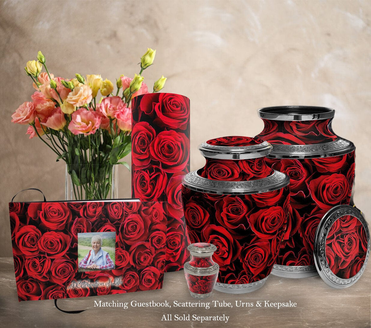 Crimson Rose Keepsake Urns – Tiny, Small & Mini Keepsake Urns for Ashes | Cremation Keepsakes