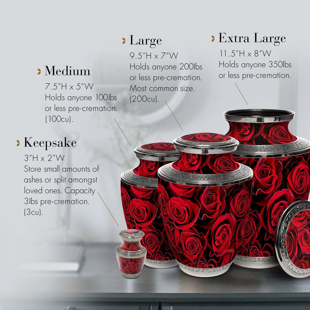 Crimson Rose Keepsake Urns – Tiny, Small & Mini Keepsake Urns for Ashes | Cremation Keepsakes