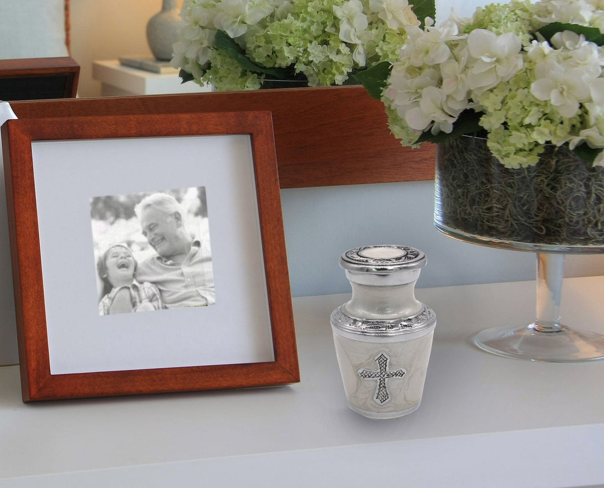 Glory to God White Cross Extra Large Urn or Companion Urn – Extra Large Urns for Human Ashes | XL Urn & XXL Urn