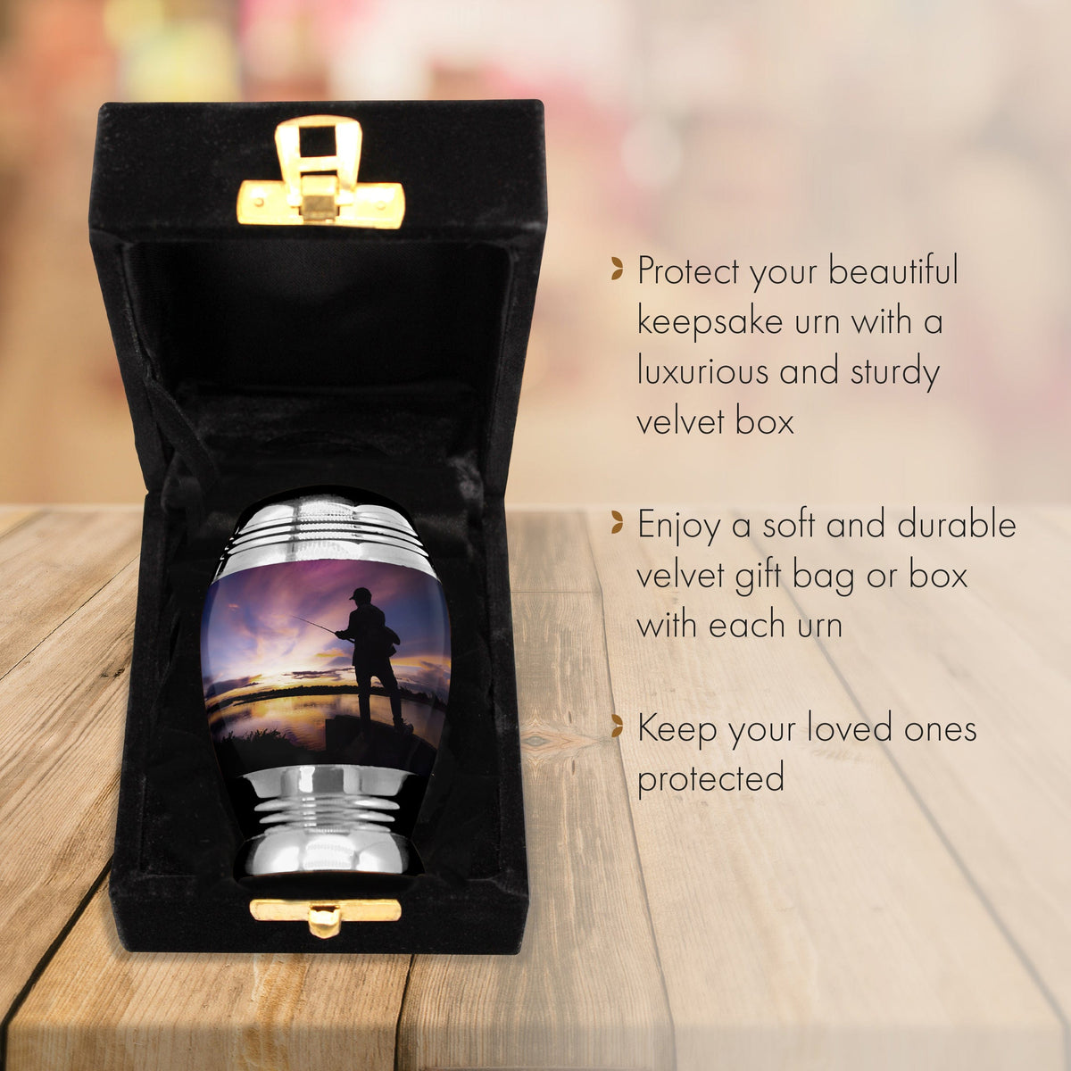 Gone Fishing Extra Large Urn or Companion Urn – Extra Large Urns for Human Ashes | XL Urn & XXL Urn