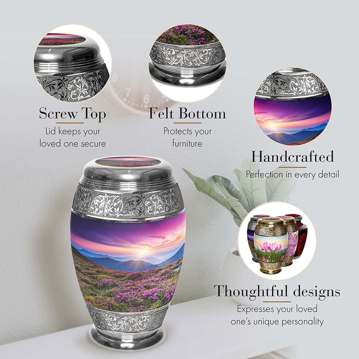 Heaven on Earth Extra Large Urn or Companion Urn – Extra Large Urns for Human Ashes | XL Urn & XXL Urn