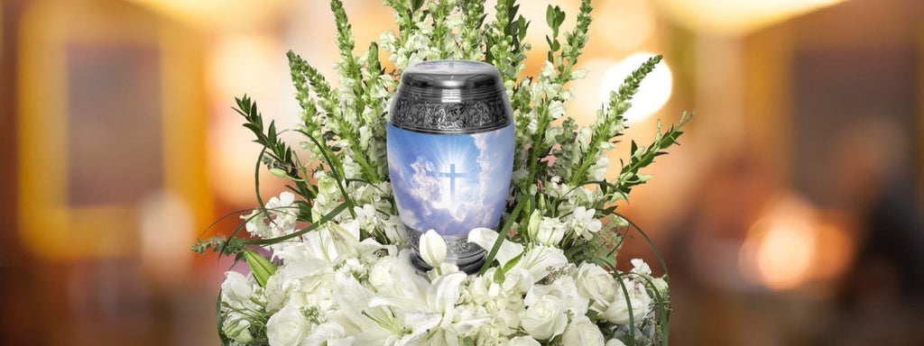 Heavenly Cross Extra Large Urn or Companion Urn – Extra Large Urns for Human Ashes | XL Urn & XXL Urn