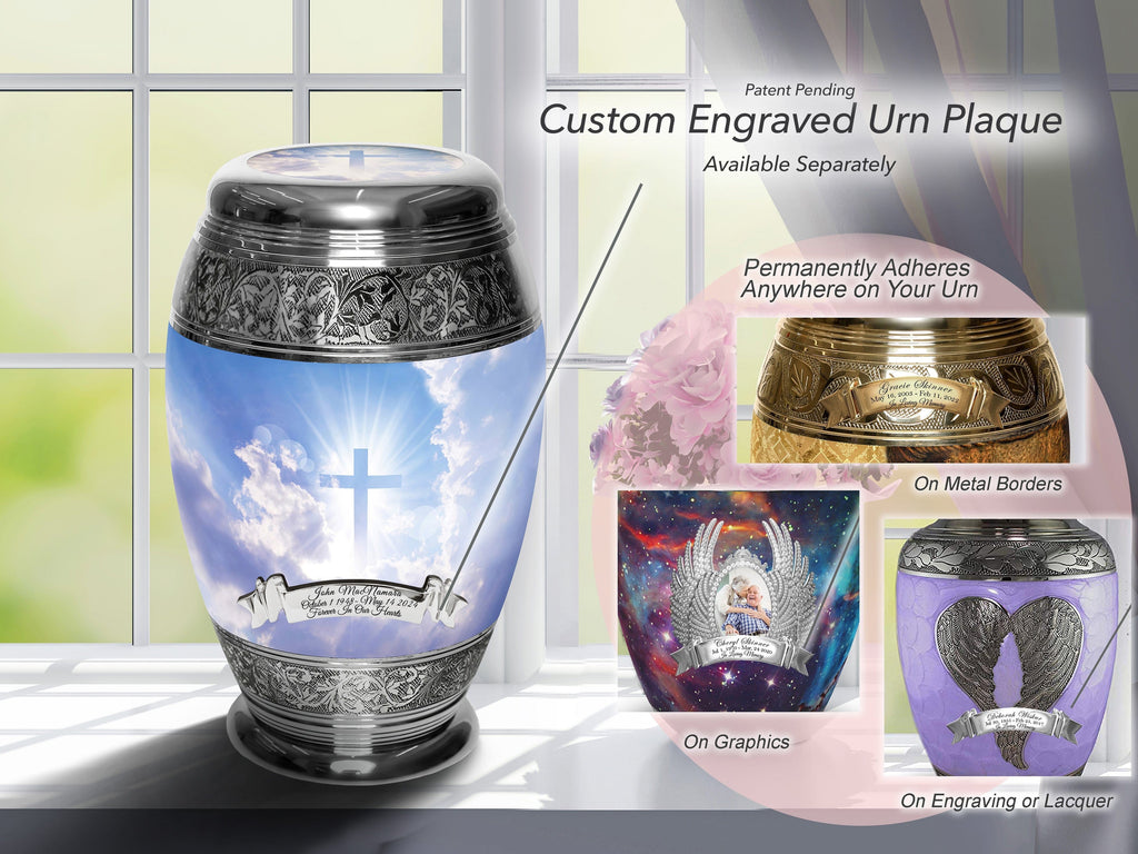 Heavenly Cross Extra Large Urn or Companion Urn – Extra Large Urns for Human Ashes | XL Urn & XXL Urn