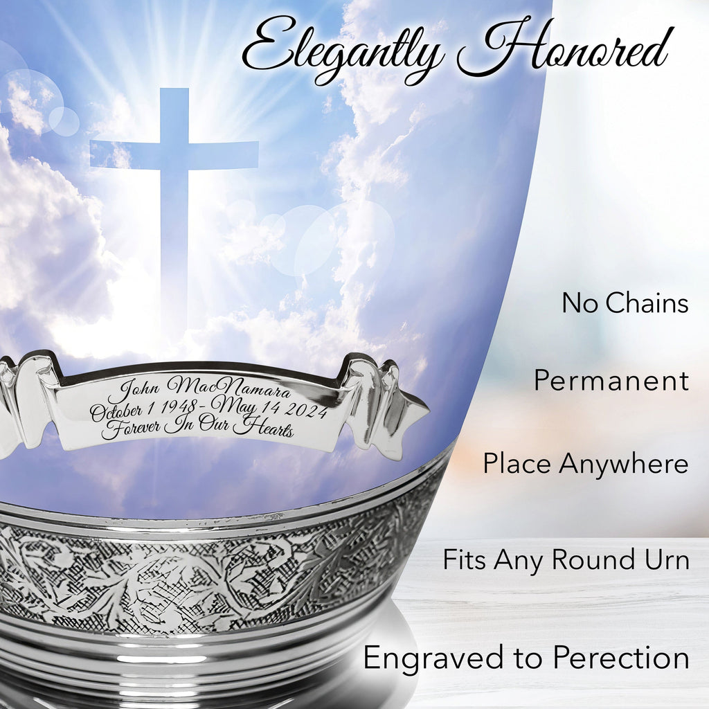 Heavenly Cross Extra Large Urn or Companion Urn – Extra Large Urns for Human Ashes | XL Urn & XXL Urn