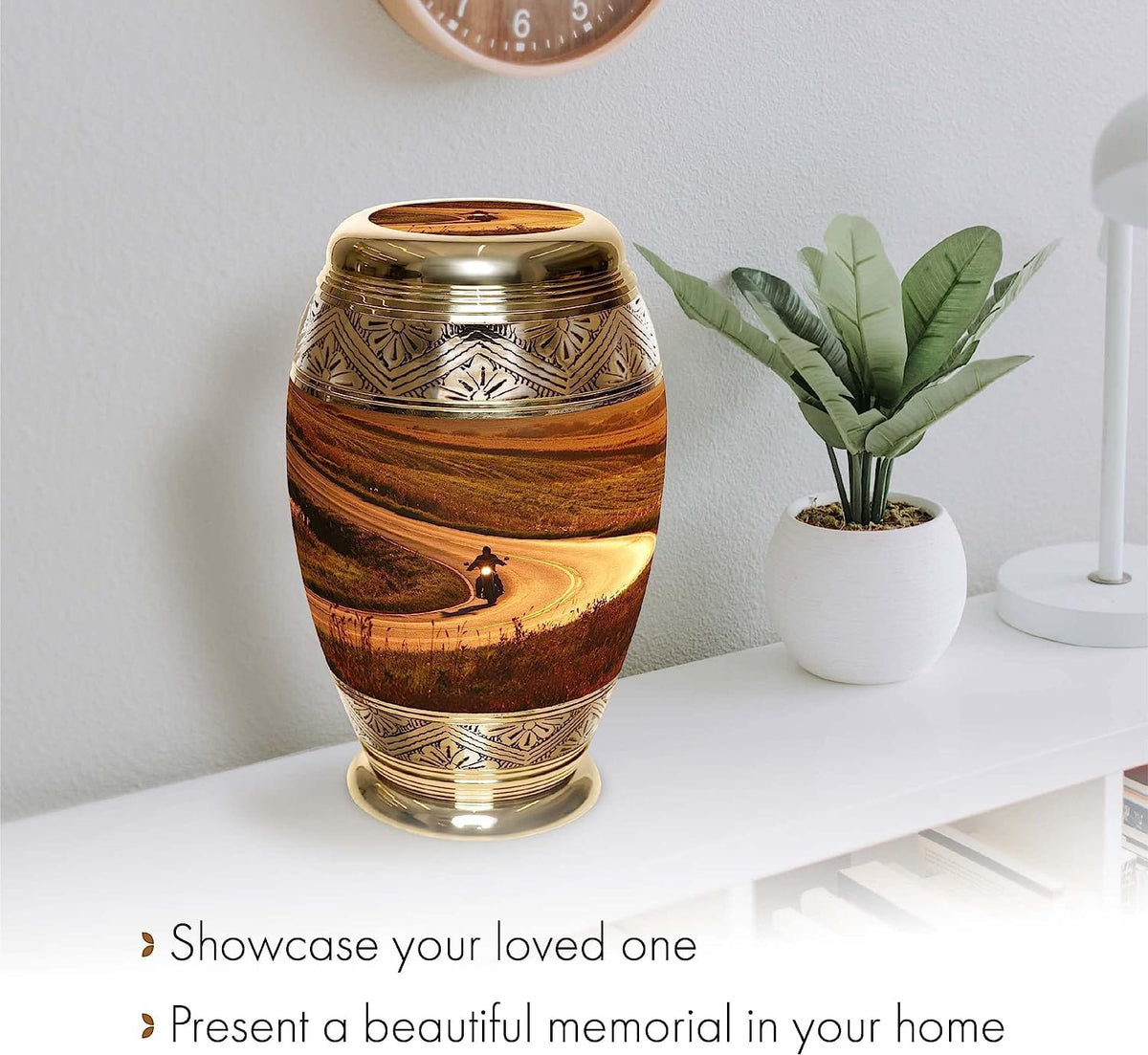 Highway to Heaven Motorcycle Cremation Urns for Human Ashes - Large Adult Funeral Urn