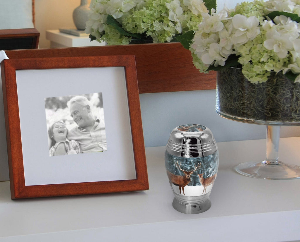 Divine Deer Extra Large Urn or Companion Urn – Extra Large Urns for Human Ashes | XL Urn & XXL Urn