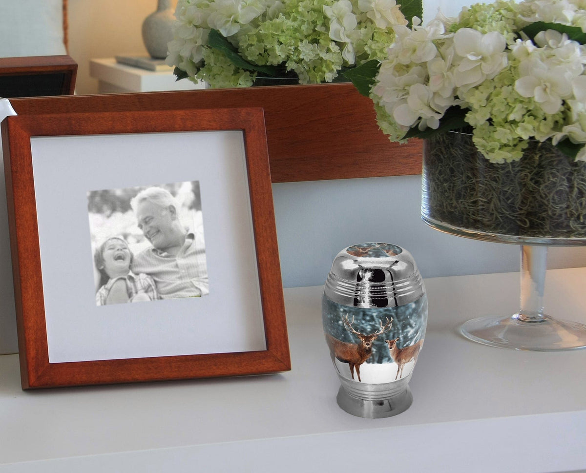 Divine Deer Extra Large Urn or Companion Urn – Extra Large Urns for Human Ashes | XL Urn & XXL Urn