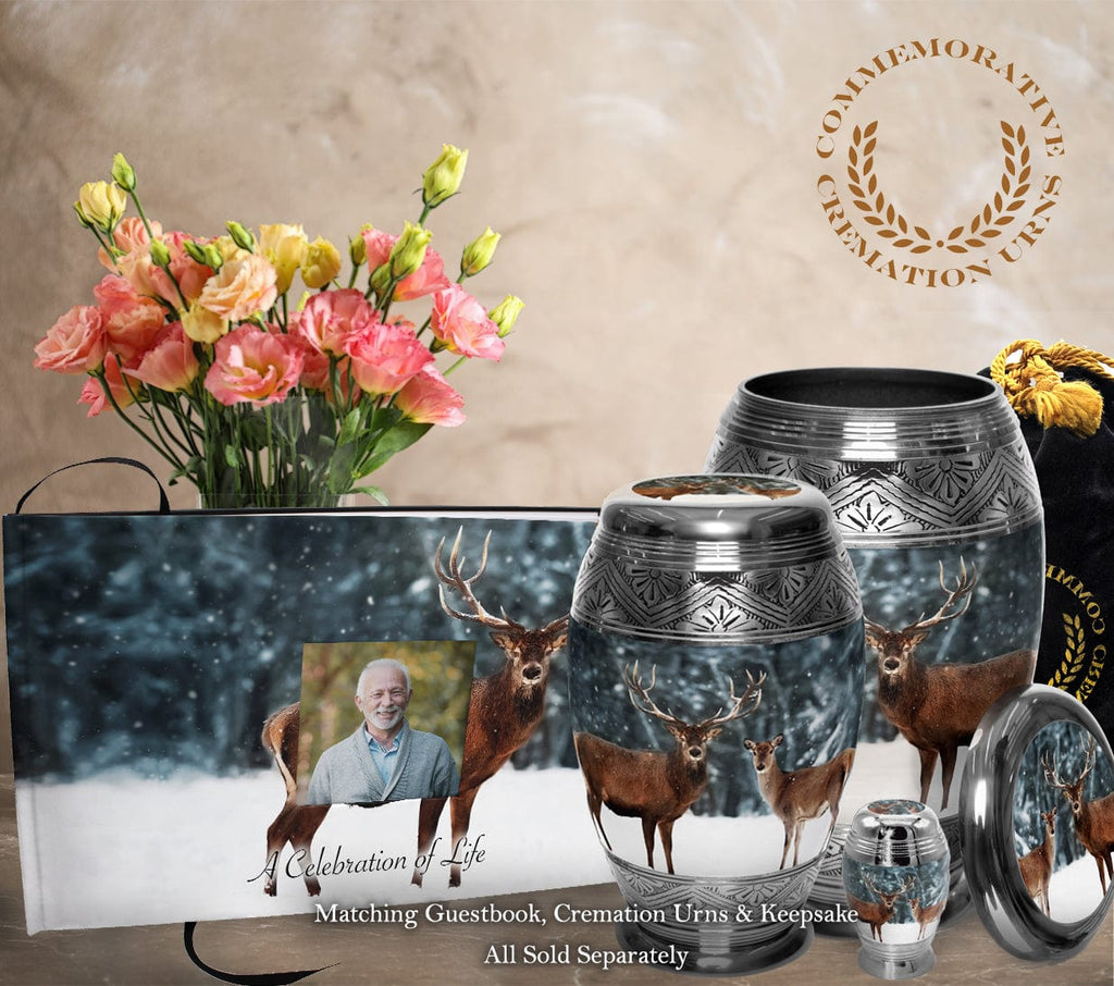 Divine Deer Extra Large Urn or Companion Urn – Extra Large Urns for Human Ashes | XL Urn & XXL Urn