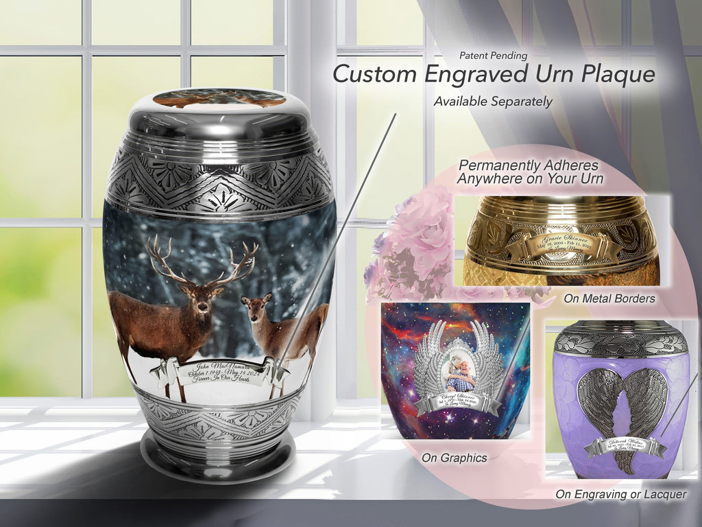 Divine Deer Extra Large Urn or Companion Urn – Extra Large Urns for Human Ashes | XL Urn & XXL Urn