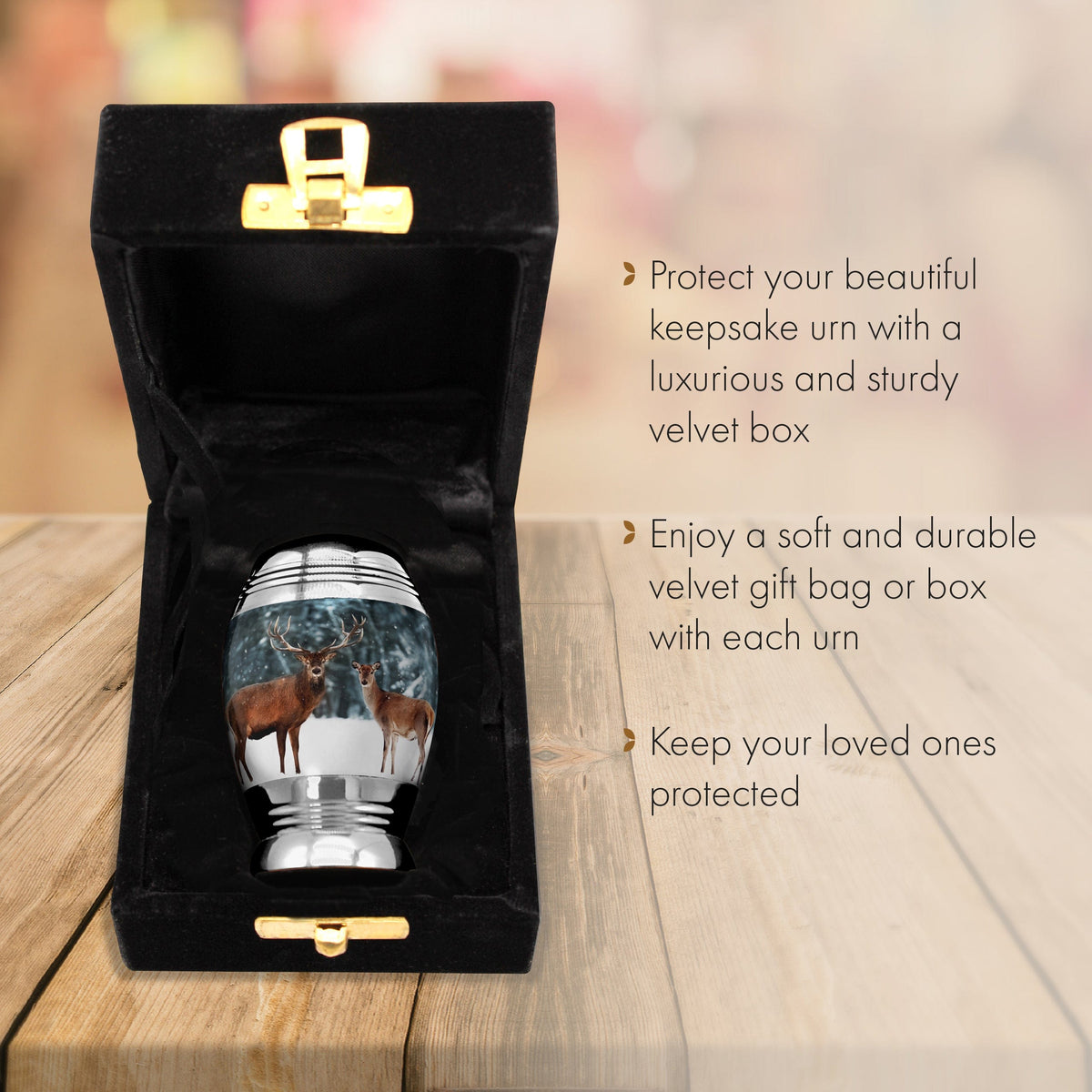 Divine Deer Extra Large Urn or Companion Urn – Extra Large Urns for Human Ashes | XL Urn & XXL Urn