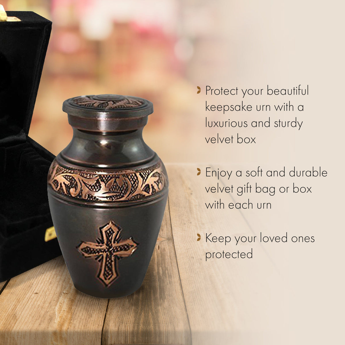 Bronze Cross Extra Large Urn or Companion Urn – Extra Large Urns for Human Ashes | XL Urn & XXL Urn