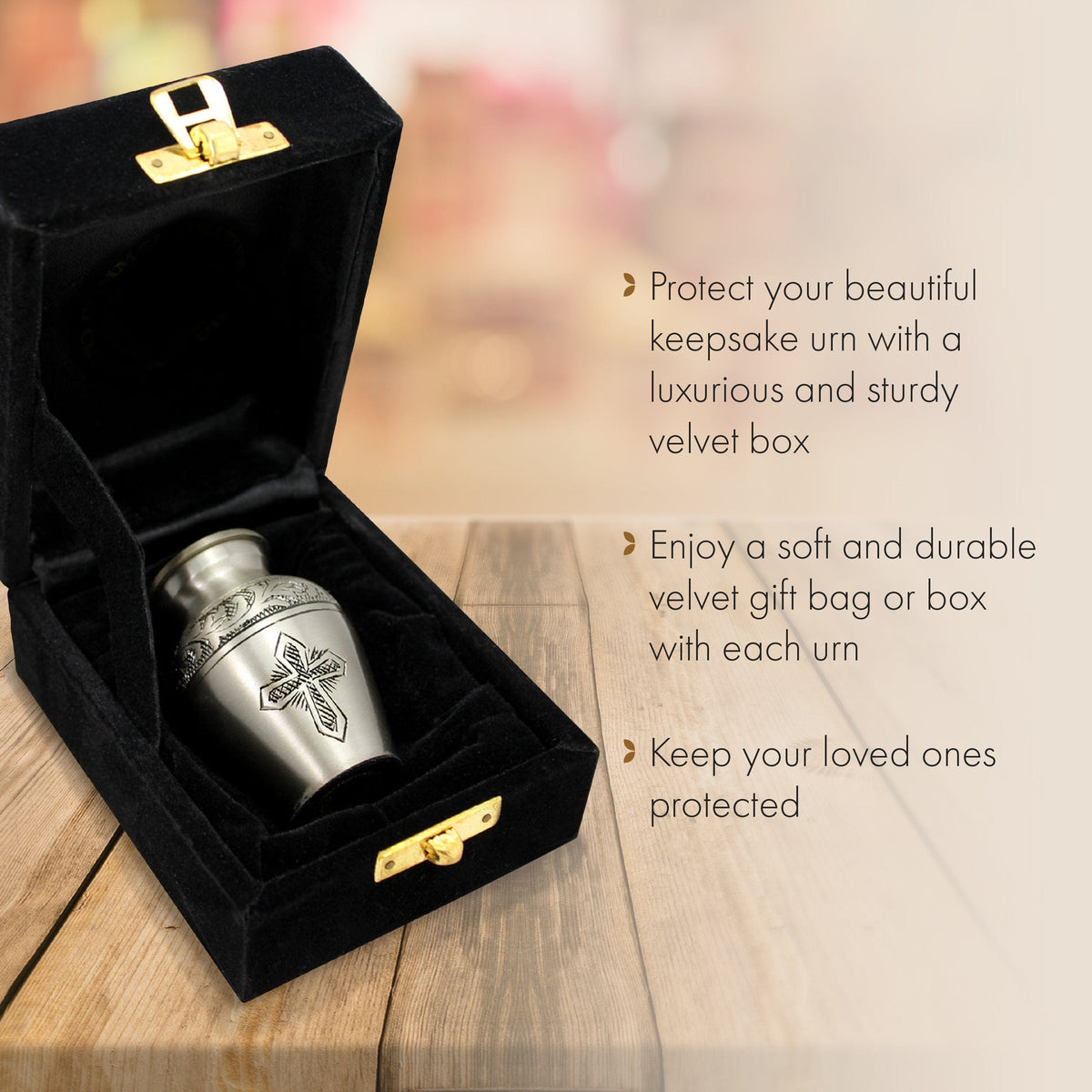 Love of Christ Silver Cross Extra Large Urn or Companion Urn – Extra Large Urns for Human Ashes | XL Urn & XXL Urn