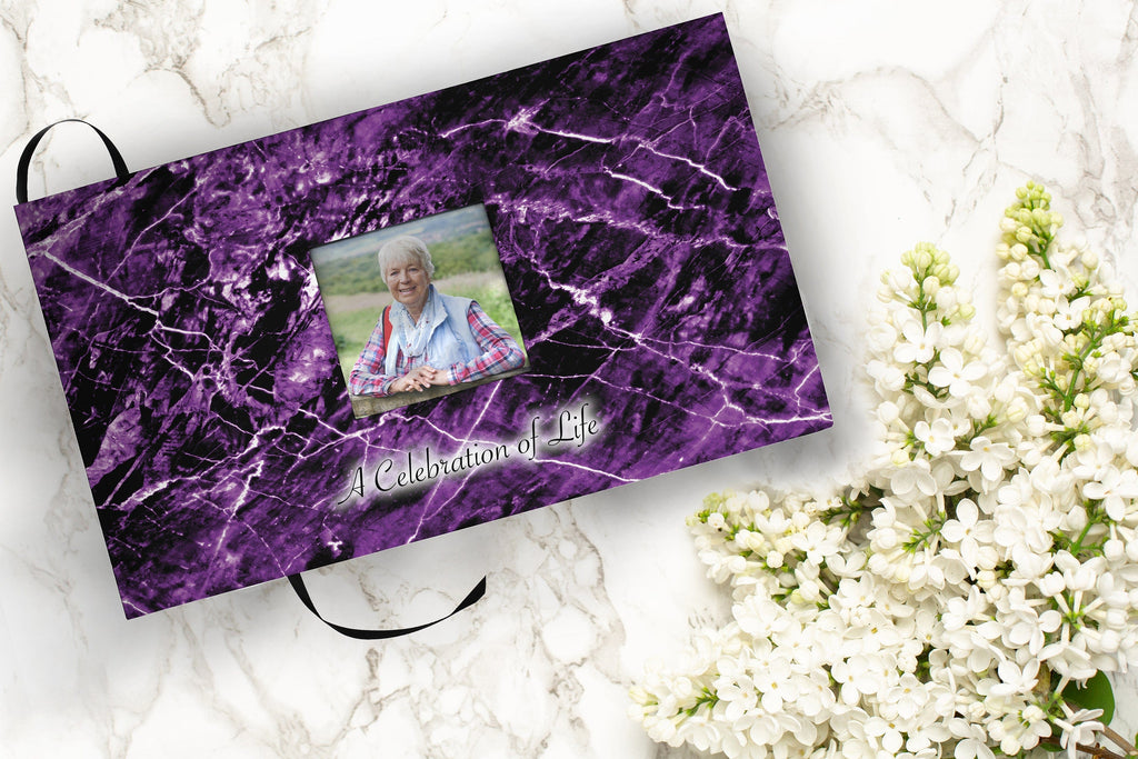 Marble Elegance Purple Extra Large Urn or Companion Urn – Extra Large Urns for Human Ashes | XL Urn & XXL Urn
