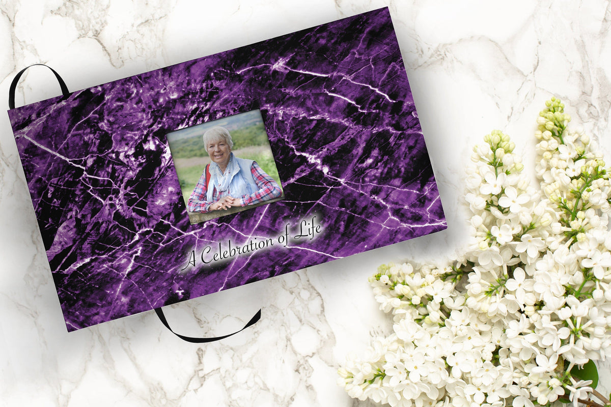 Marble Elegance Purple Extra Large Urn or Companion Urn – Extra Large Urns for Human Ashes | XL Urn & XXL Urn