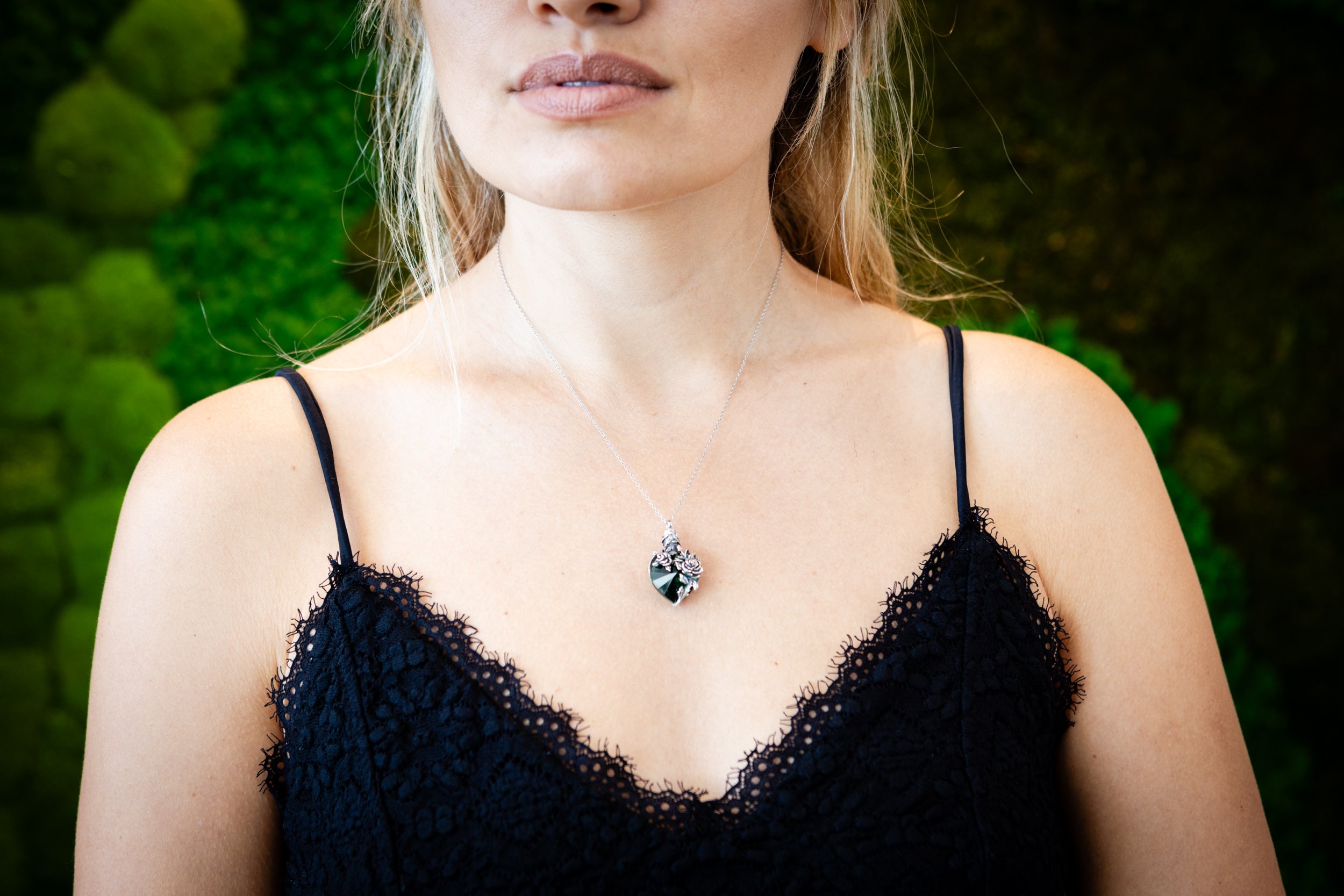 Emerald Green Cremation Necklace