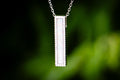Opal Bar Cremation Necklace - Engravable