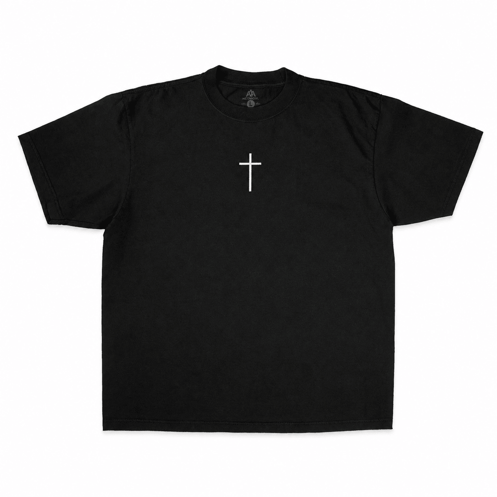 Jesus Saved My Life PUFF PRINT - Black
