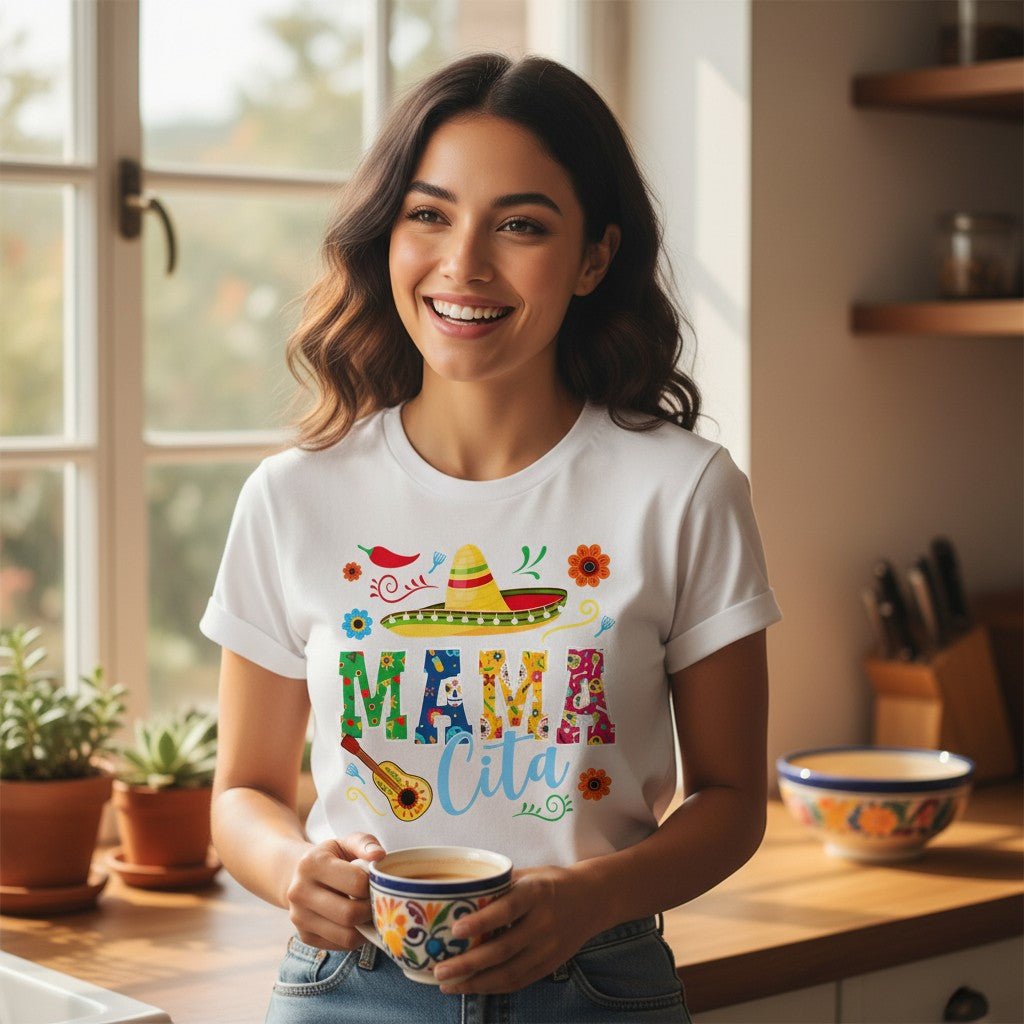 Mamacita T-Shirt 100% Cotton Mothers Day Gift Wife Fiesta Graphic Tee
